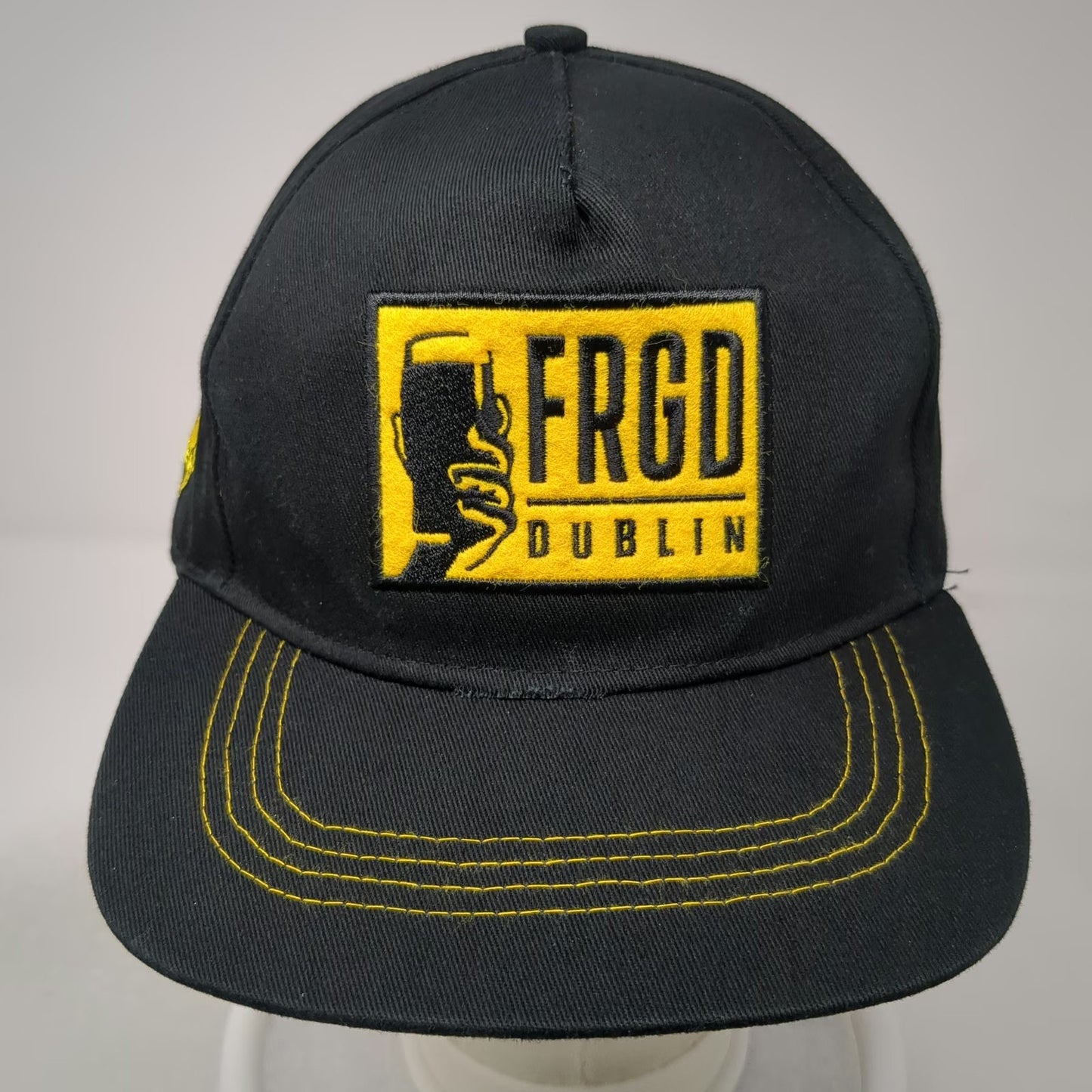 FRGD Forged Irish Stout 5 Panel Black OS Hat Strapback Dublin Ireland