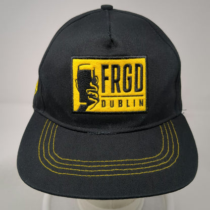 FRGD Forged Irish Stout 5 Panel Black OS Hat Strapback Dublin Ireland