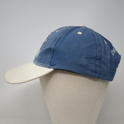 Blue White Baseball Cap OSFM St Maarten St Martin Sailboat Strapback Travel Hat