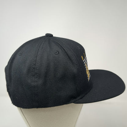 e by elidan Snapback Black OSFM Las Vegas Nevada Hat Gray Underbrim Flat Brim