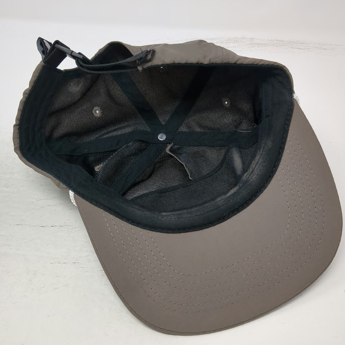 Nature Backs 5 Panel Gray Hat One Size Rope Patch Lightweight Outdoor Strapback