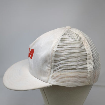 3M Trucker Hat White Mesh Back Snapback Made in USA 5 Panel Foam Logo Vintage