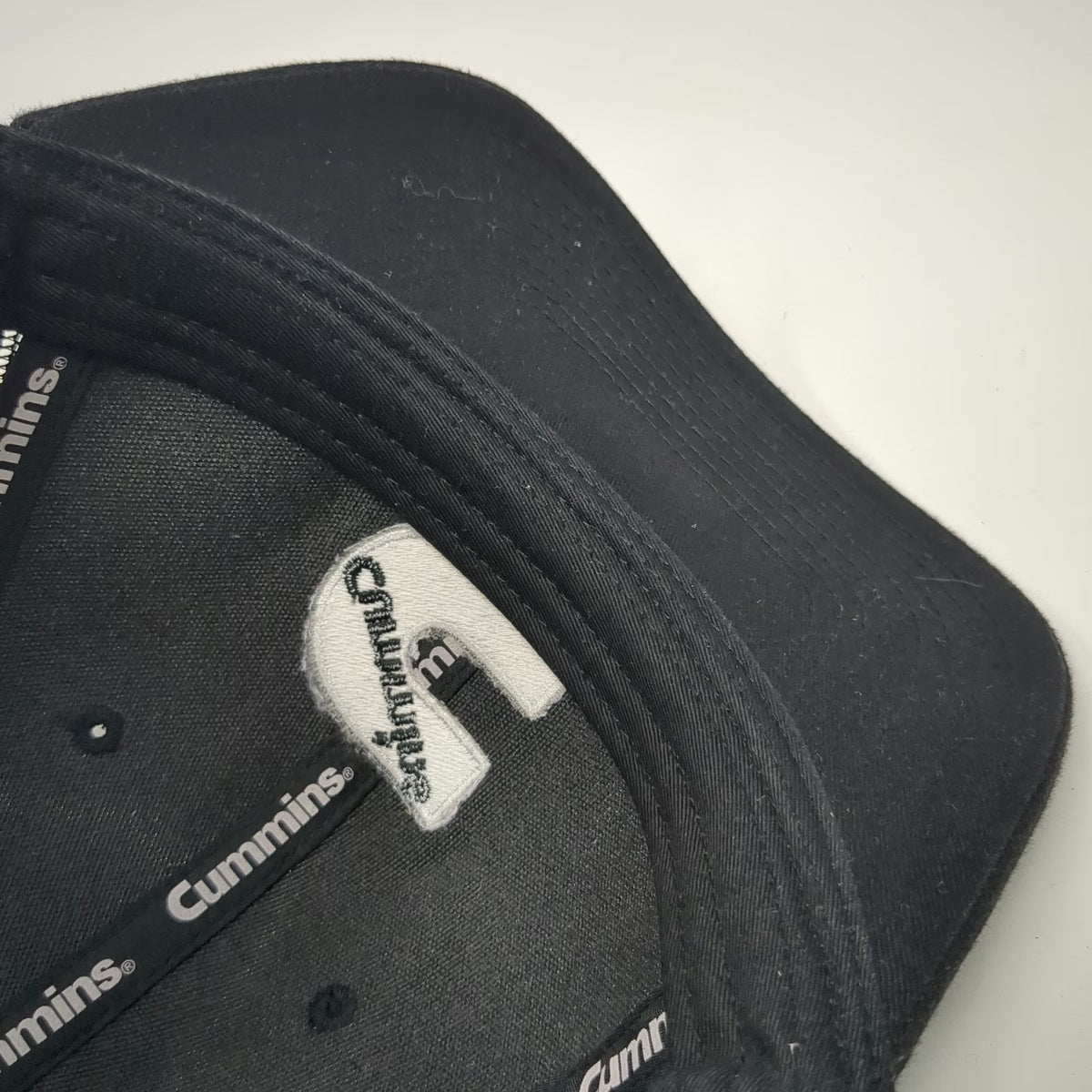 Cummins Trucker Hat Black One Size Mesh Back Structured Embroidered Snapback
