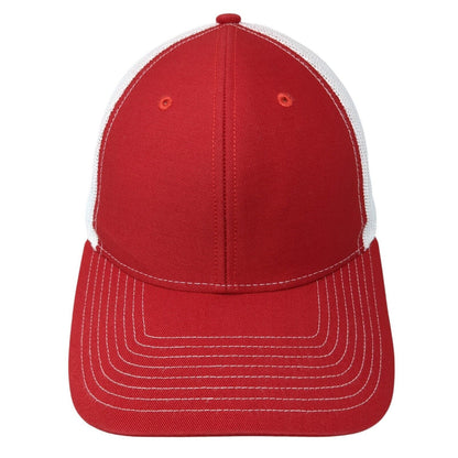 Richardson Snapback 112 Trucker Hat Red One Size Adjustable Mesh Back Blank