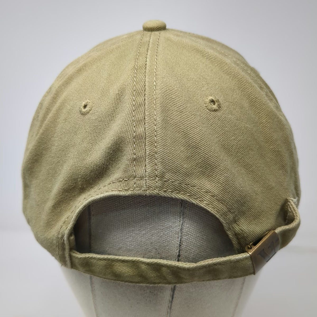 Vuori Baseball Cap Brown White One Size Slideback Strap Embroidered Logo Hat
