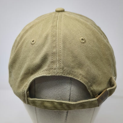 Vuori Baseball Cap Brown White One Size Slideback Strap Embroidered Logo Hat