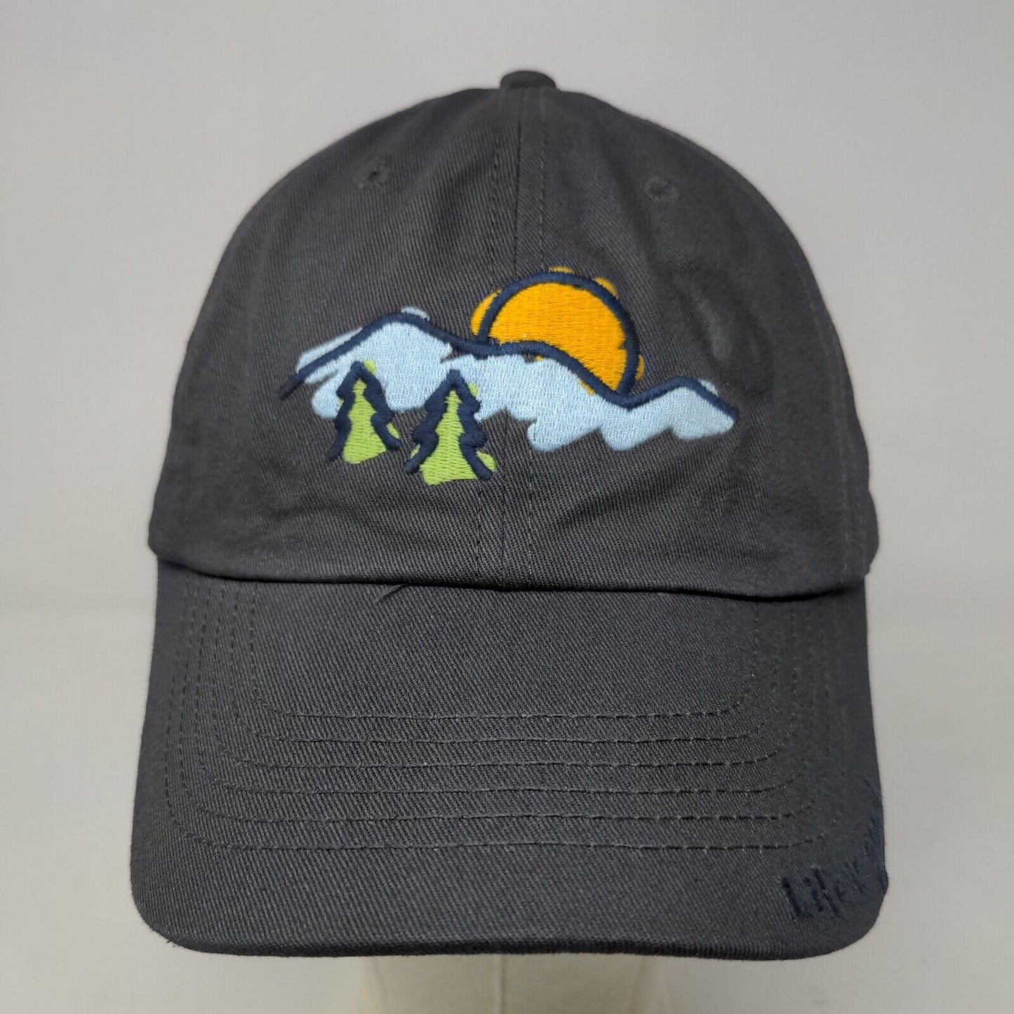 Life is Good Women's Slideback Hat Gray Embroidered Logo Cotton