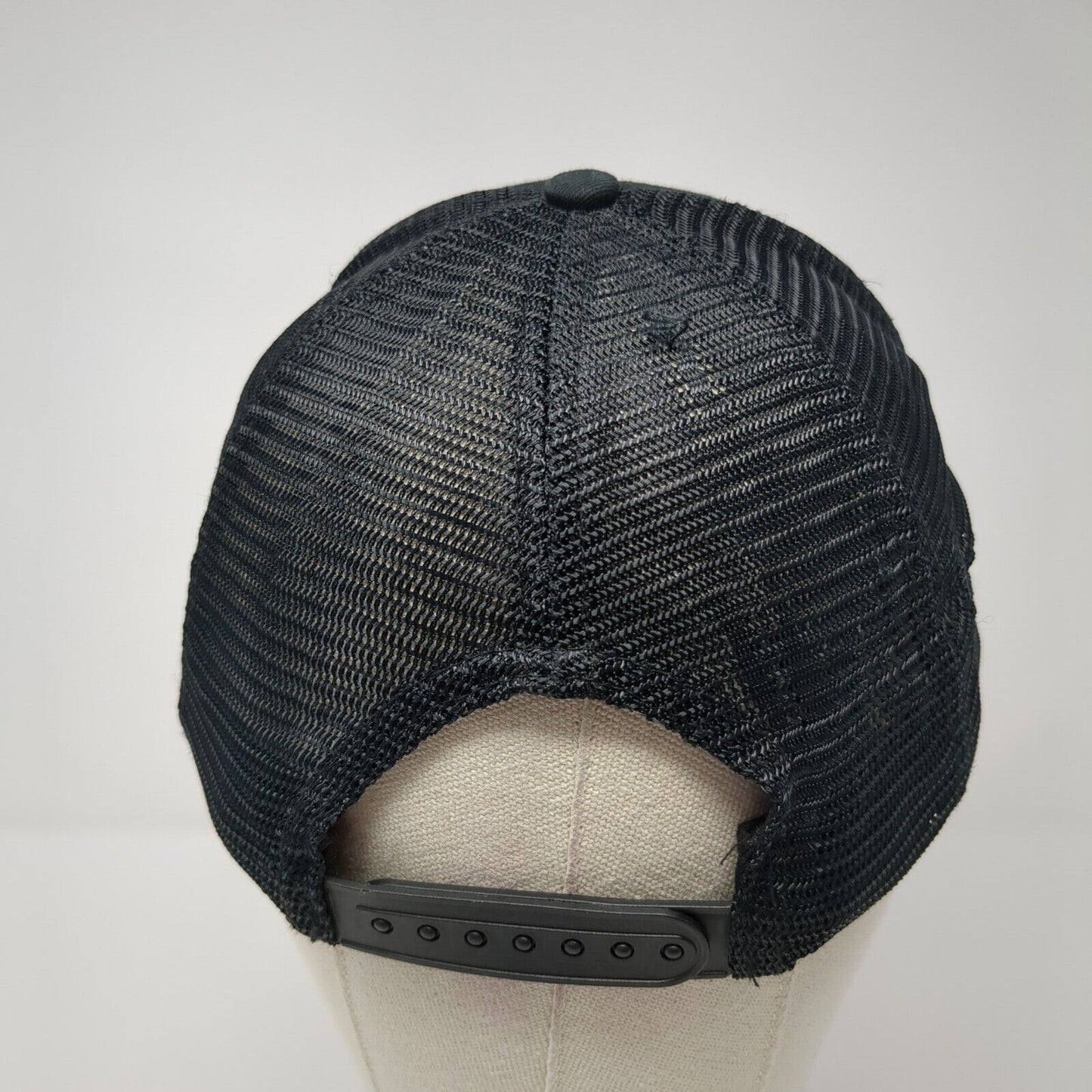 John Deere Snapback Trucker Hat Black One Size Adjustable Embroidered Mesh Back