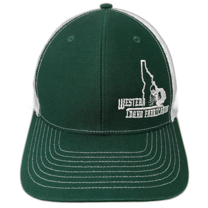 Richardson Trucker Hat Green White One Size Western Idaho Fabrication Snapback