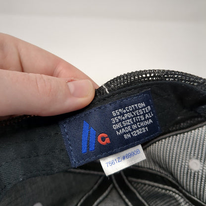 I'll Bring Bail Strapback Trucker Hat Black OS Adjustable Mesh Back Distressed