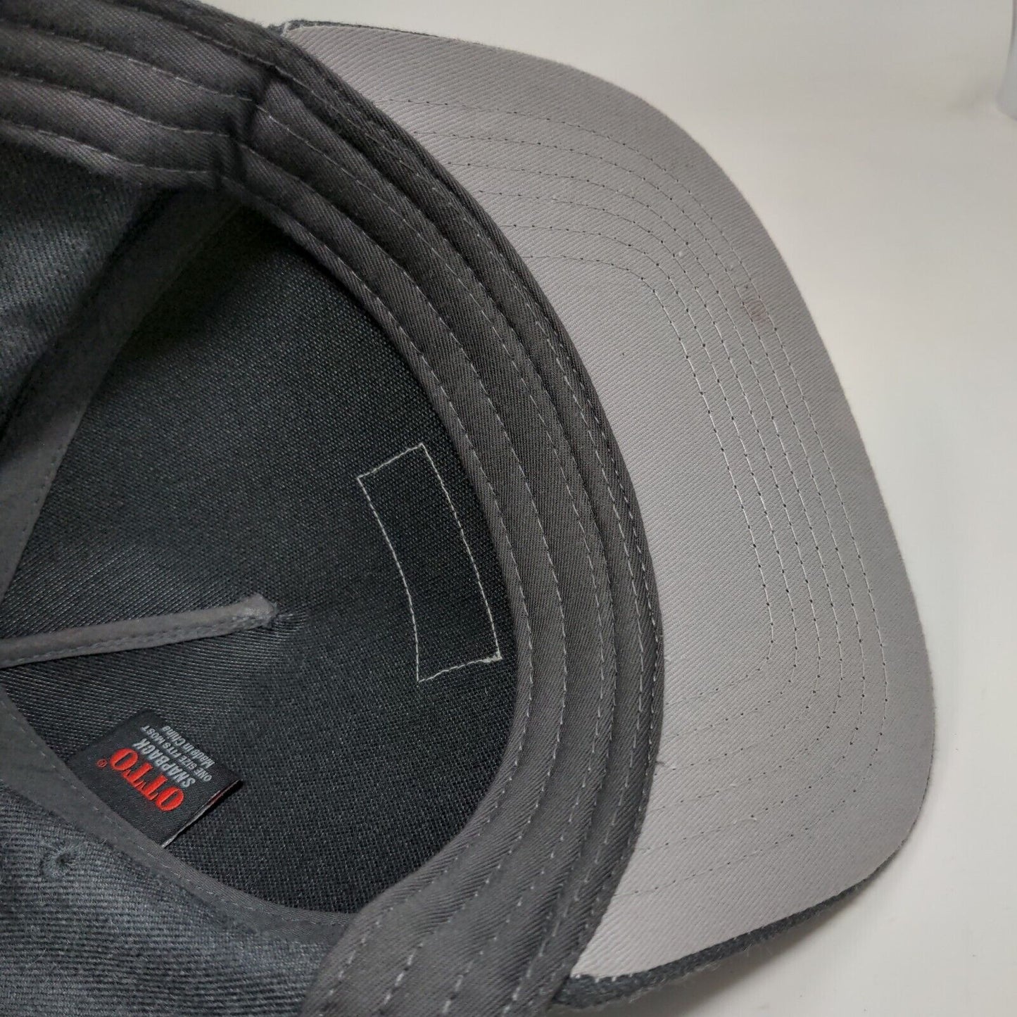 Otto Men's Snapback Hat Gray OSFM Embroidered Outcry Tour Logo Acrylic Wool