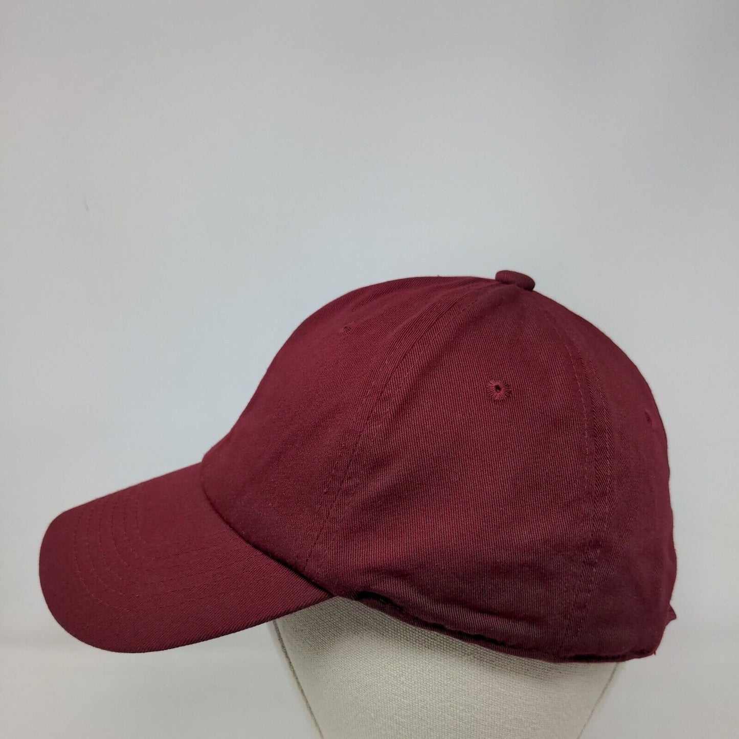 Ethos Slideback Hat Red OSFA Adjustable Solid Vent Holes Blank