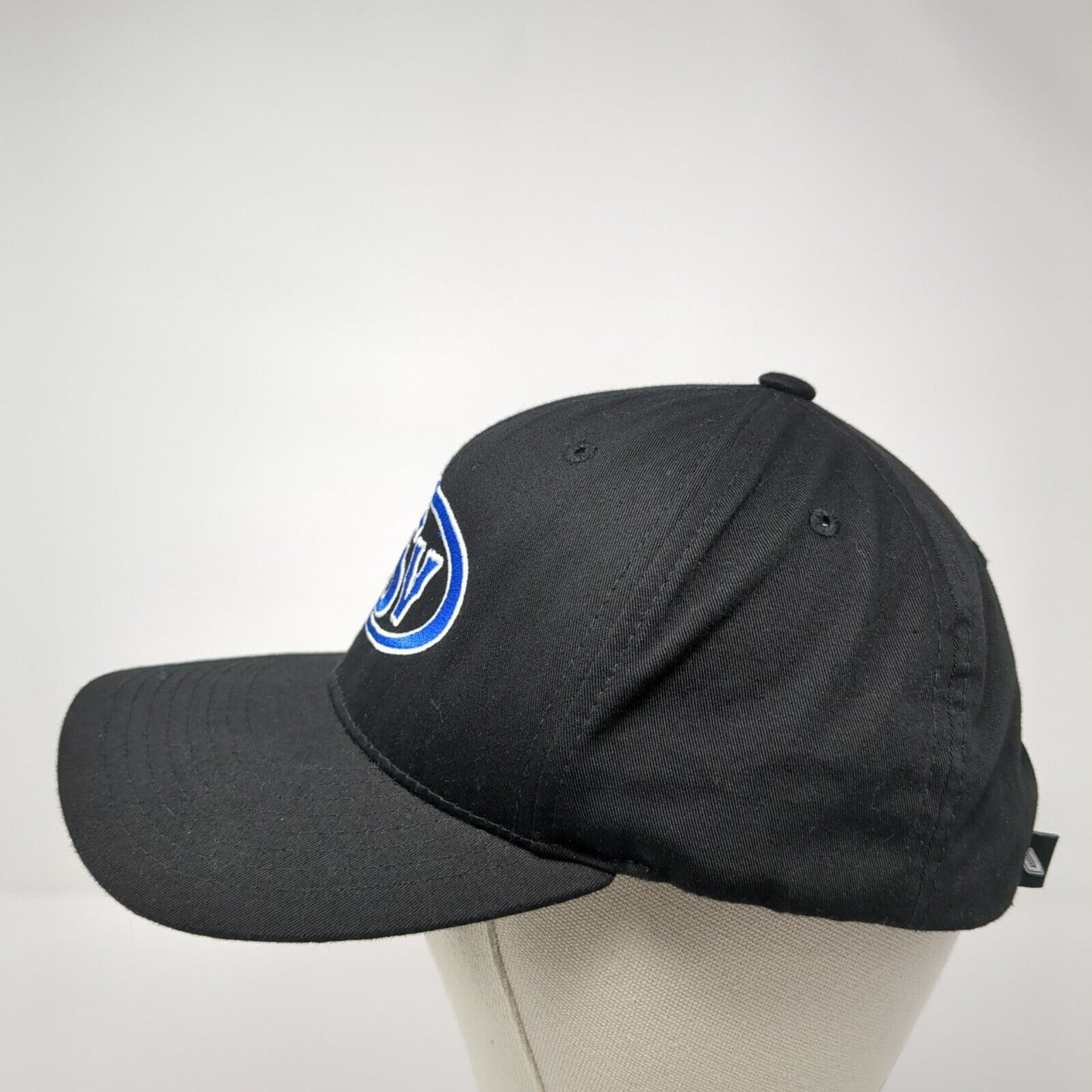 TSV Strapback Hat Black One Size Embroidered Pacific Headwear 6 Panel