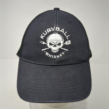 Kurvball Whiskey Snapback Trucker Hat Black One Size Adjustable Mesh Back
