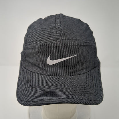 Nike Dri-Fit Strapback 5 Panel Cap Gray OS Adjustable Lightweight Quick Dry