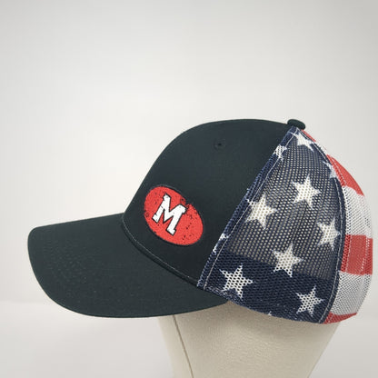 M Snapback Trucker Hat Multicolor OS Adjustable Patriotic Stars &Stripes Katl