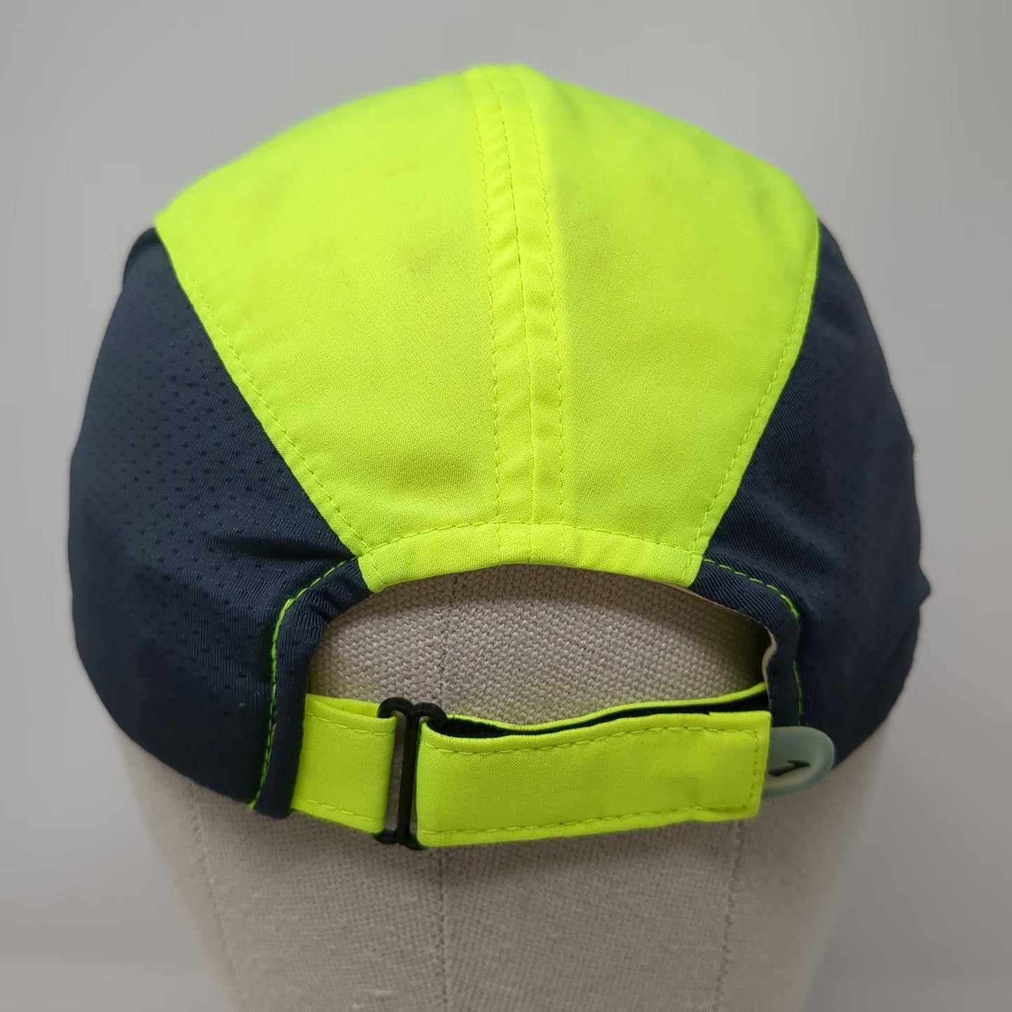 Brooks Baseball Cap Green OSFM Adjustable Mesh Running Performance Sports Hat