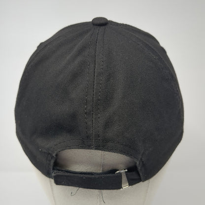 Unbranded Strapback Hat Black One Size Adjustable Vented Holes 6 Panel Blank