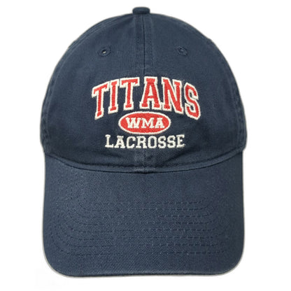Legacy Baseball Cap Blue One Size Titans WMA Lacrosse Slideback Hat Embroidered