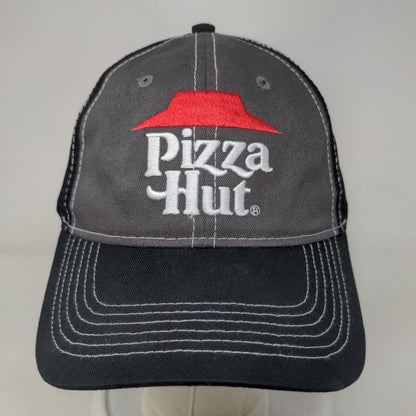 Pizza Hut Strapback Trucker Hat Black OSFA Adjustable Embroidered Employee Crew