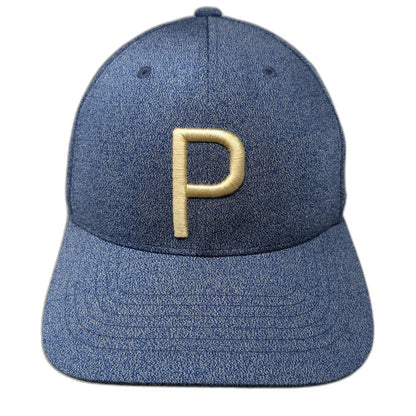 Puma Snapback Blue One Size Hat Tour Exclusive 110 Gold P Logo Golf Performance