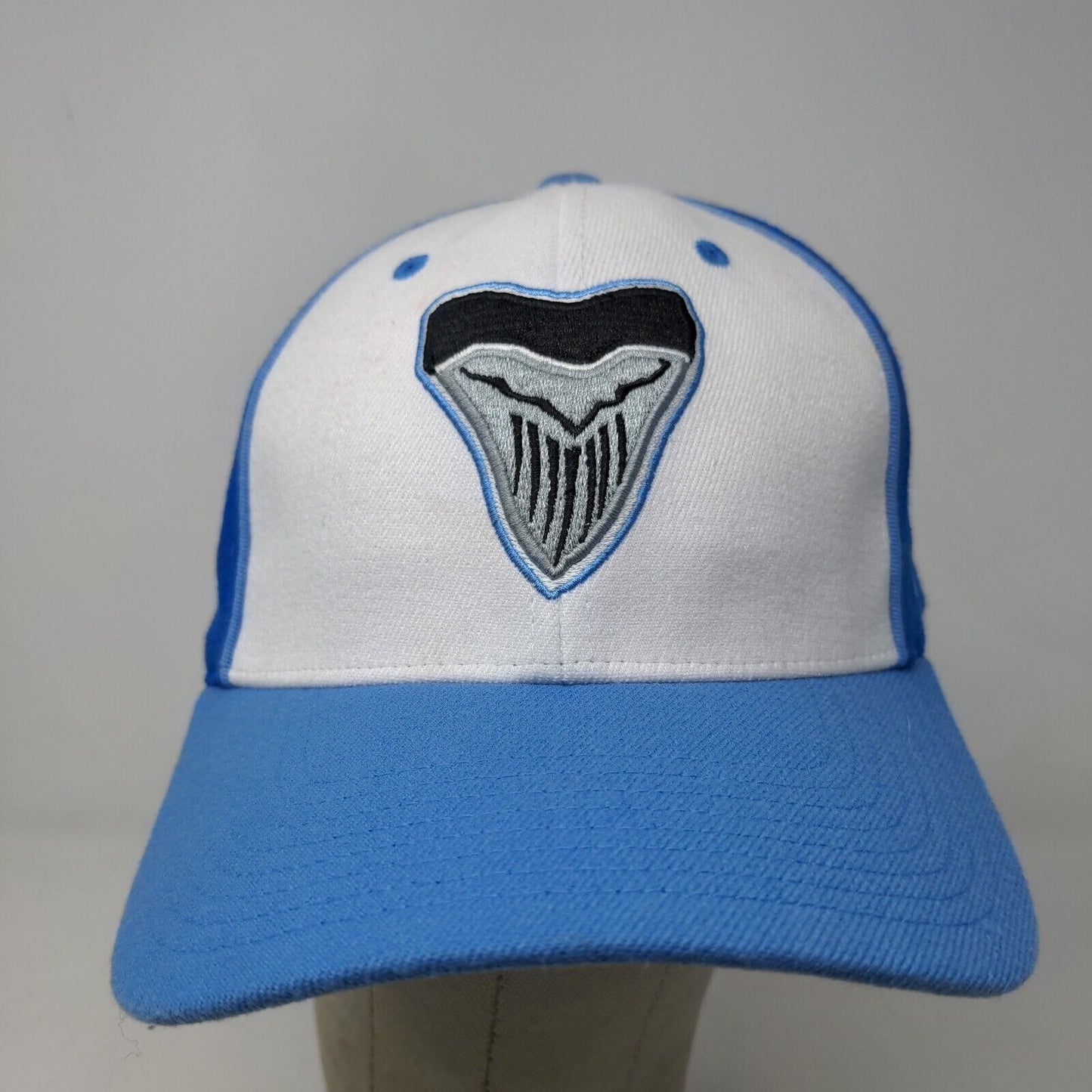 Zephyr Men's Fitted Hat Blue Size M/L Embroidered Shark Tooth Logo Acrylic