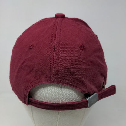 Unbranded Men's Slideback Hat Red Adjustable Embroidered Vibes Logo Cotton