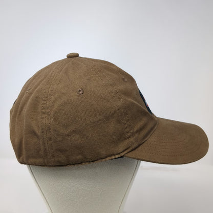 Dickies Snapback Hat Brown One Size Logo Patch Cotton Workwear Baseball Cap