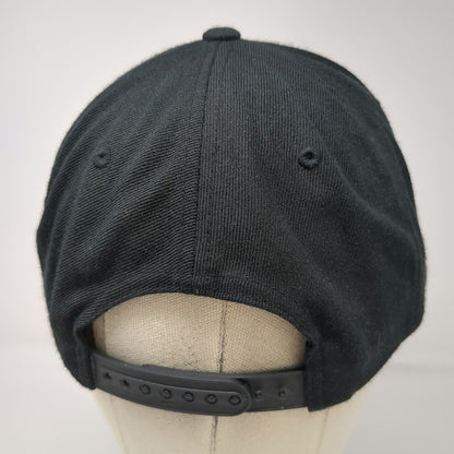 Yupoong Snapback Black One Size Old Camp Whiskey Wolf American Flag Logo Hat
