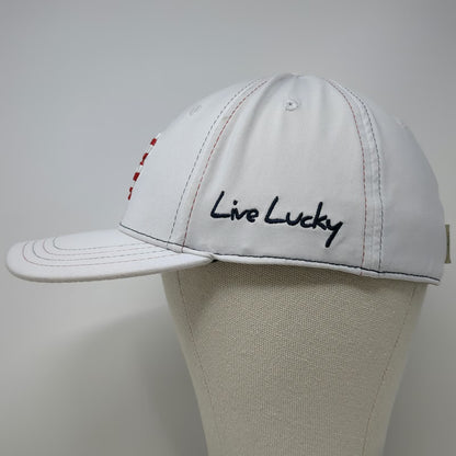 Black Clover Baseball Cap White XL Fitted Memory Fit Live Lucky Valley Rowdies
