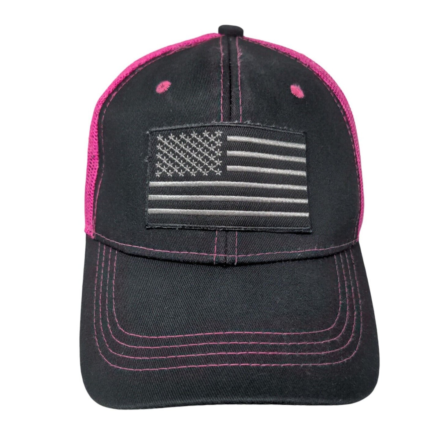 American Flag Snapback Mesh Back Trucker Hat Multi One Size 6 Panel