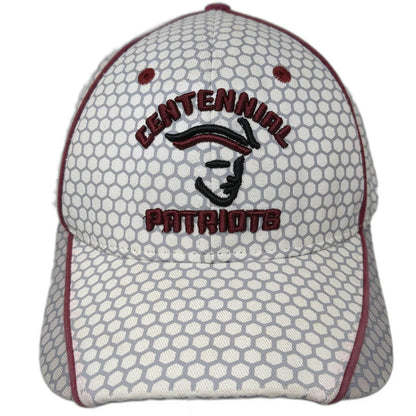 Buck's Bags Baseball Cap Gray Red XL Centennial Patriots Honeycomb Fitted Hat