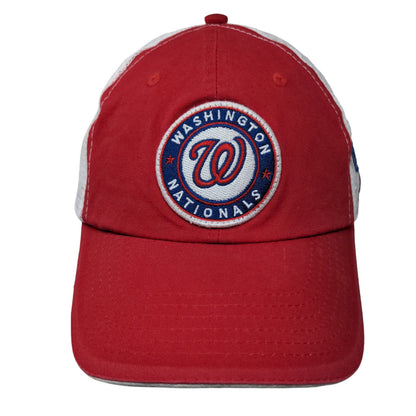 Washington Nationals Snapback Mesh Back Hat MLB Red White OSFA Miller Lite