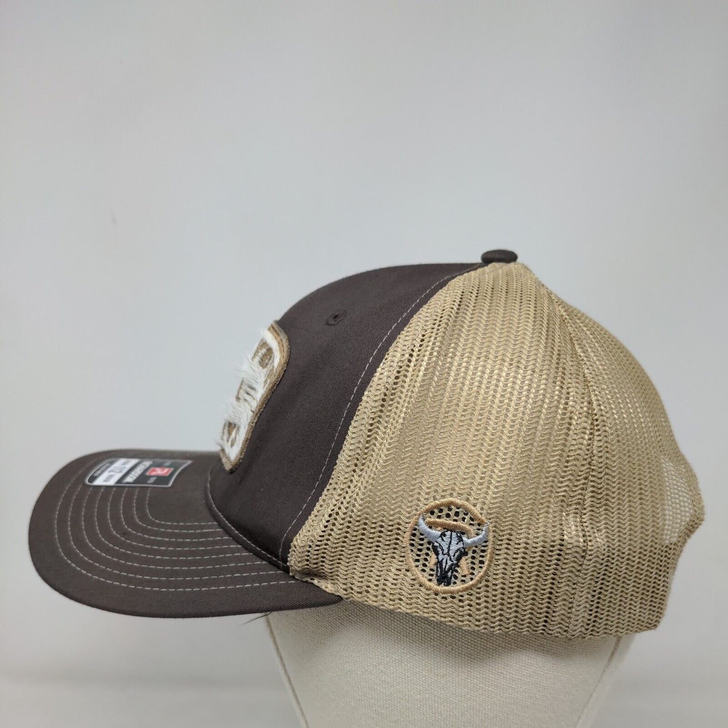 Support Your Local Cowboys Snapback Mesh Back Trucker Hat One Size Brown