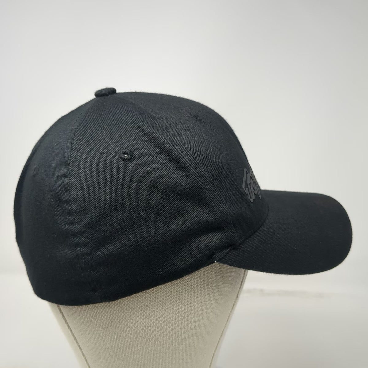 Troy Lee Designs Baseball Cap Black S/M Flexfit Raised Rubber Logo Signature Hat