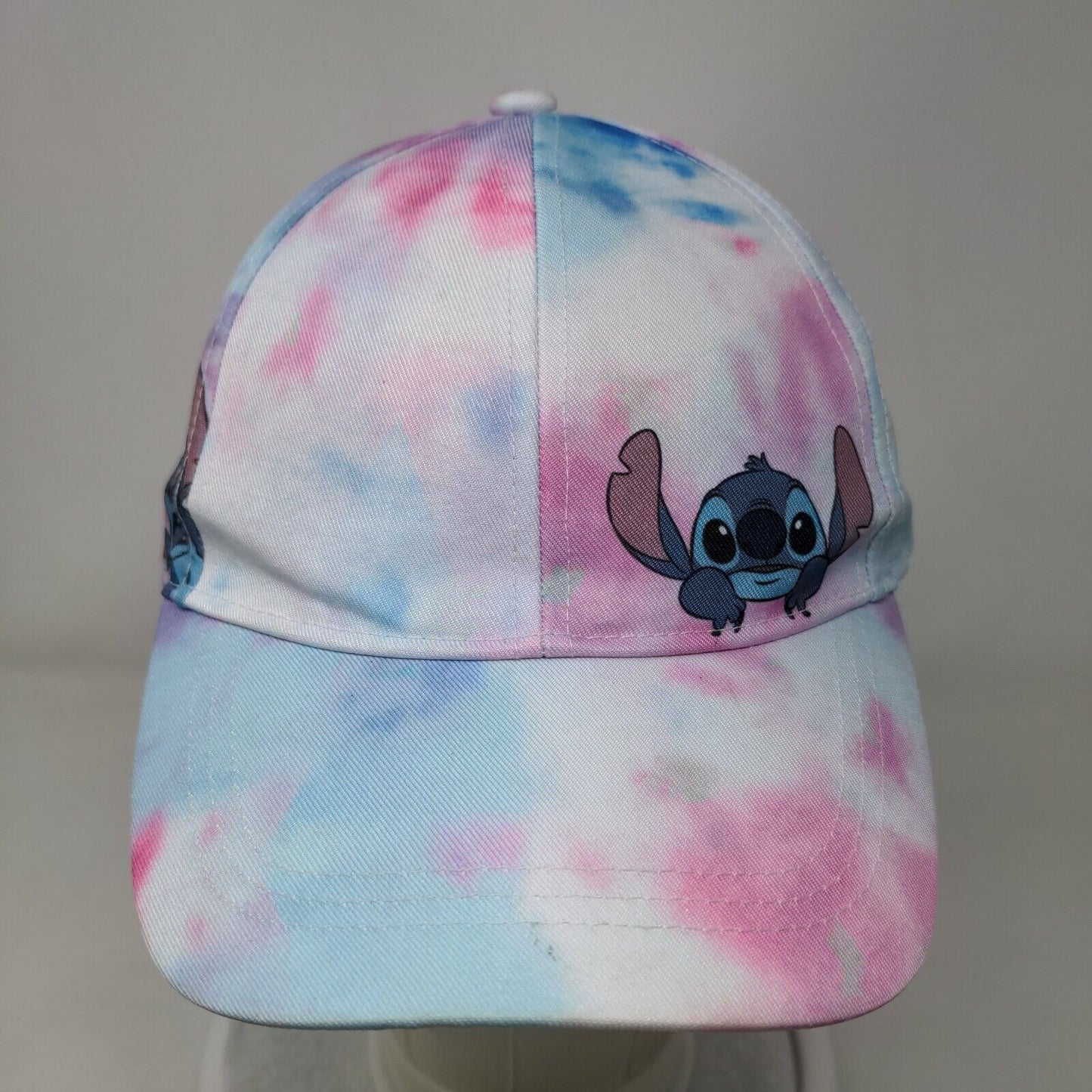 Disney Stitch Snapback Hat Multicolor One Size Tie Dye Colorful 6 Panel