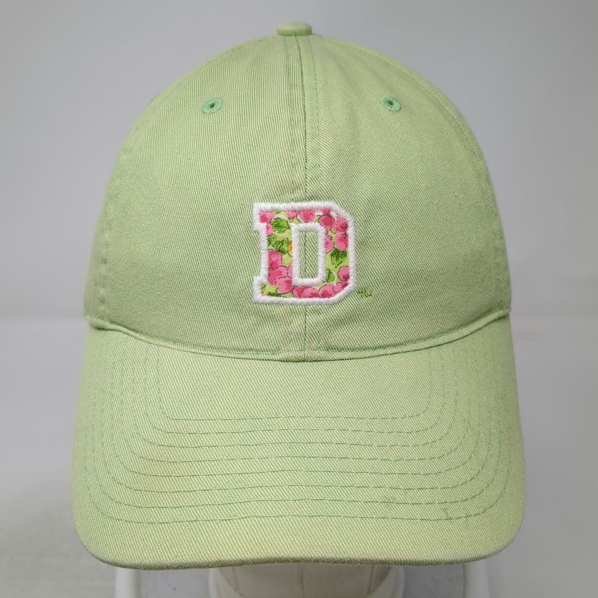 Legacy Baseball Cap Green One Size Floral Letter D Slideback Cotton Hat