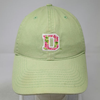 Legacy Baseball Cap Green One Size Floral Letter D Slideback Cotton Hat
