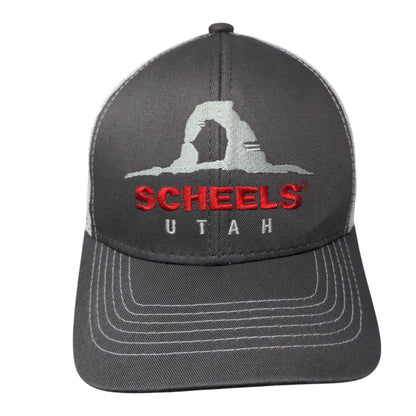 Scheels Utah Snapback Trucker Hat Gray OSFM Adjustable Mesh Back Outdoor Cap