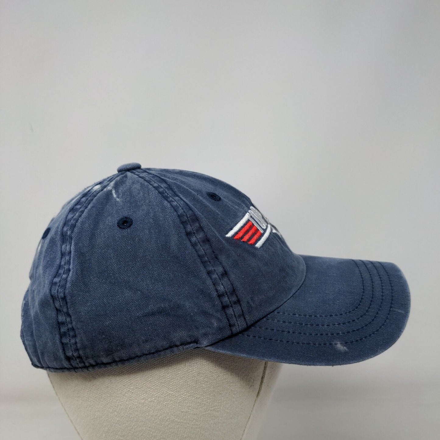 Top Gun Youth Snapback Hat Blue OSFM Adjustable Embroidered Vented Holes 6 Panel