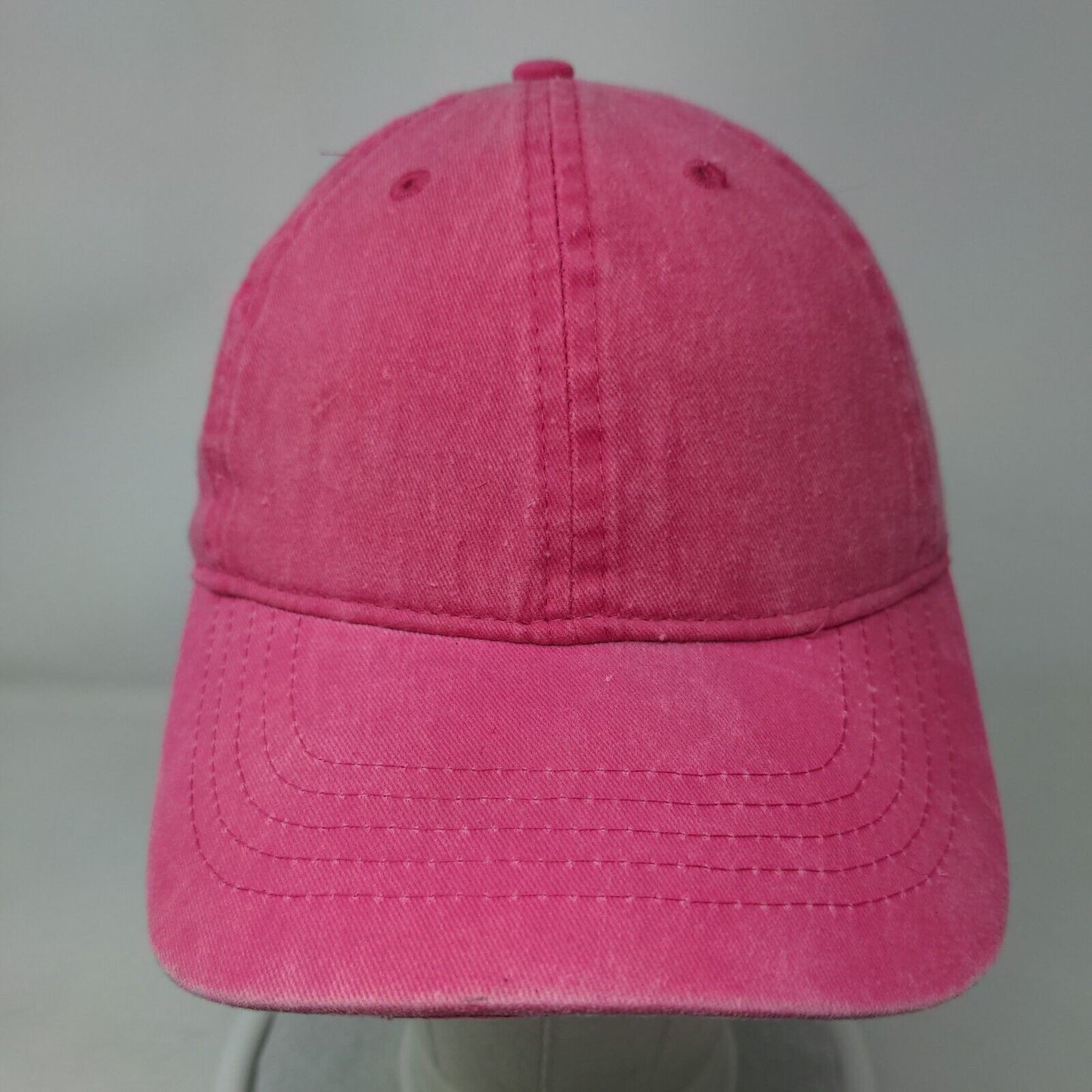 Unbranded Strapback Hat Pink OSFM Adjustable Solid 6 Panel Blank
