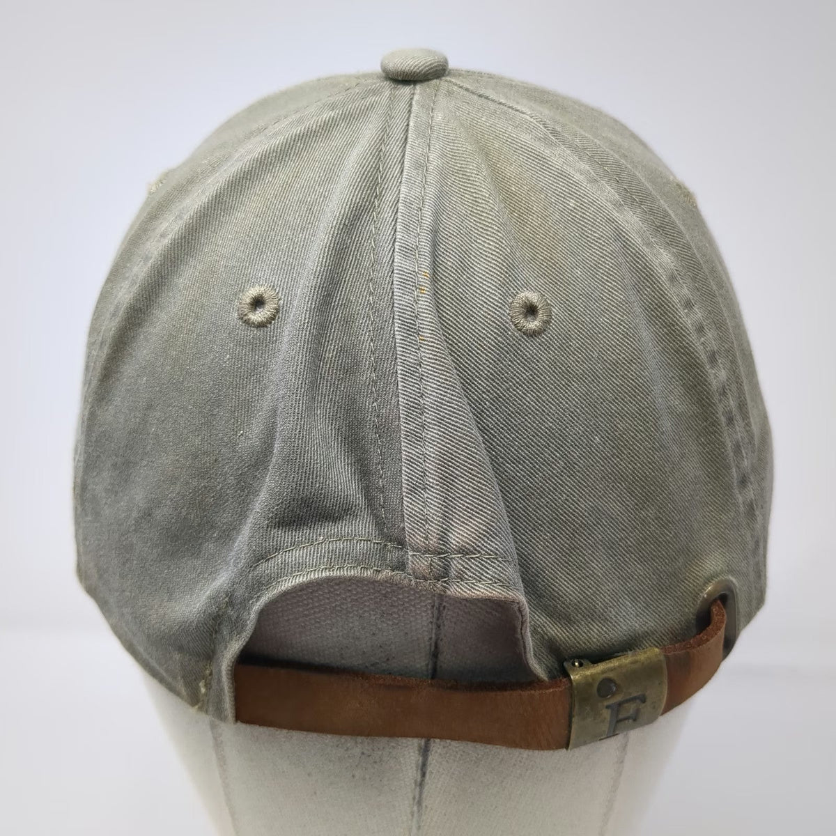 Fahrenheit Baseball Cap Gray Green One Size Schooner Olad Camden Maine Sailboat