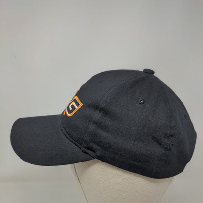 EAG Snapback Hat Black One Size Embroidered Logo Adjustable 6 Panel
