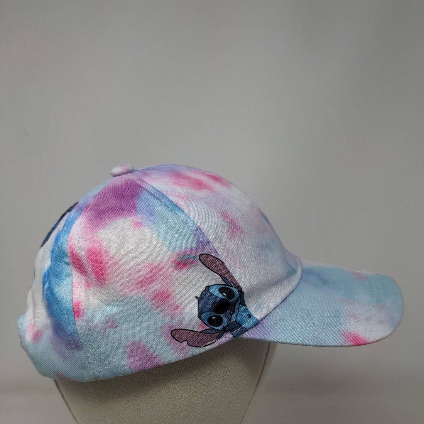 Disney Stitch Snapback Hat Multicolor One Size Tie Dye Colorful 6 Panel