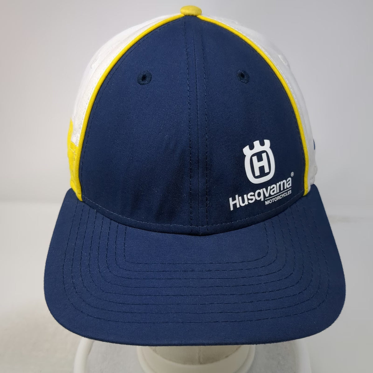 New Era Snapback Blue White Yellow Hat One Size Husqvarna Motorcycles 9FORTY