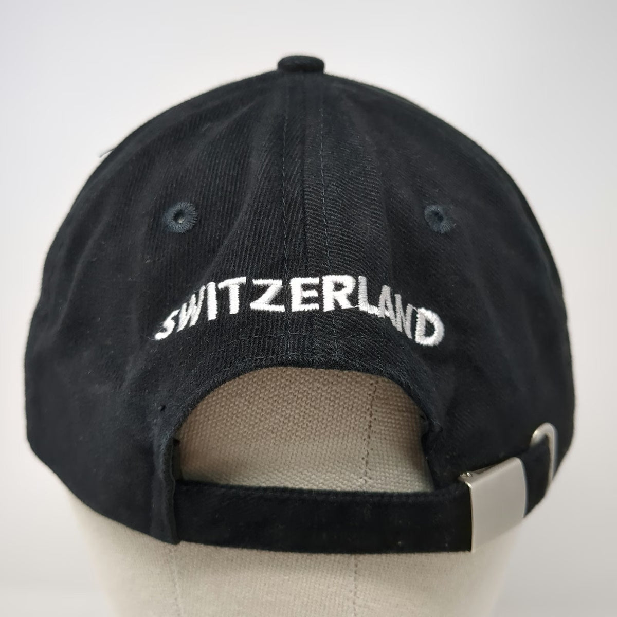Alberto SA Switzerland Flag Baseball Cap Black One Size Hat Slideback Cross