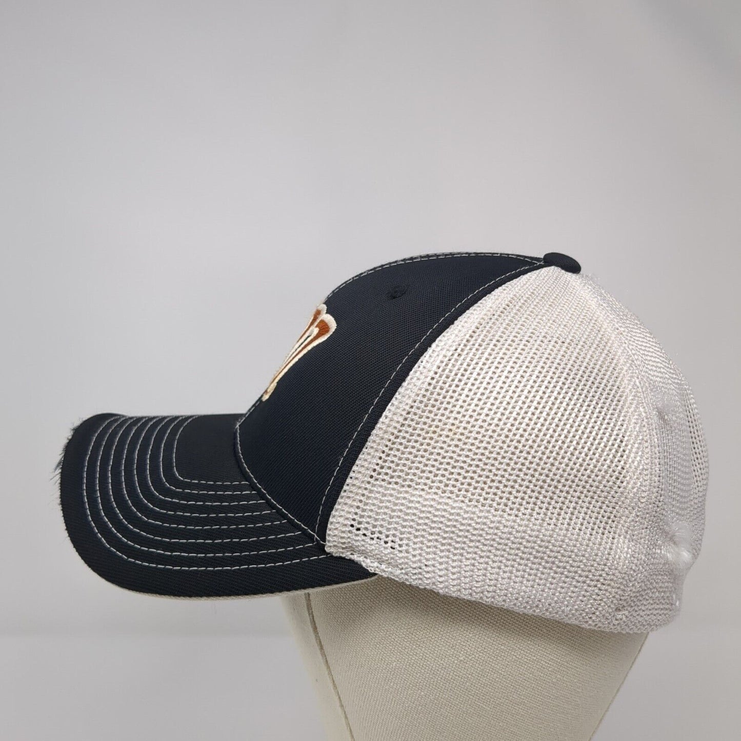 Pacific Headwear Fitted Mesh Back Trucker Hat Black 6 7/8-7 3/8 Colorblock