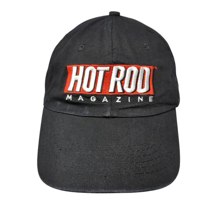 Hot Rod Magazine Strapback Hat Black OS Adjustable Embroidered 6 Panel