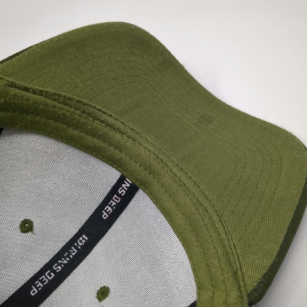 Runs Deep Tactical Trucker Hat Green Black One Size Mesh Snapback American Flag