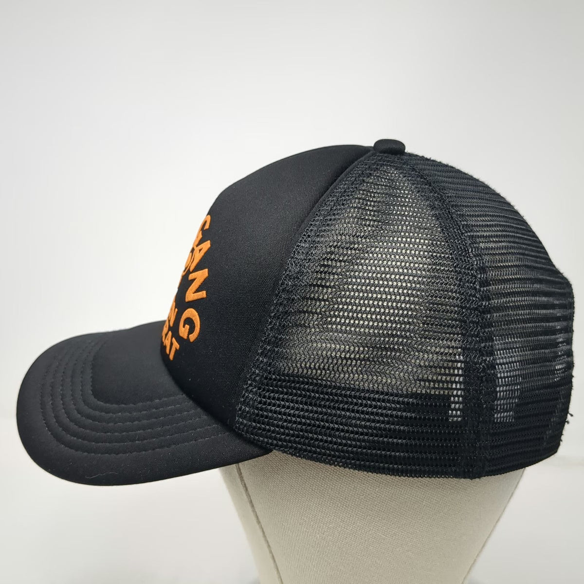 Theo Von Trucker Hat Black Orange One Size Gang Return Of The Rat Snapback Mesh